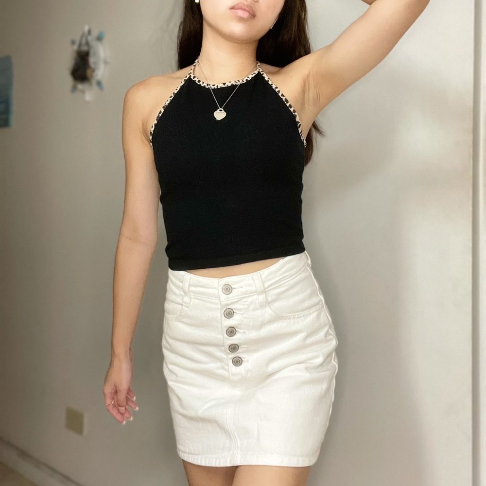 Brandy Melville black cheetah Laura halter